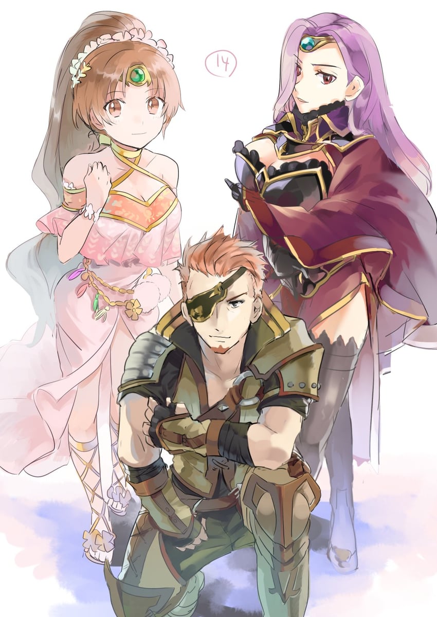 sonya, linde, and saber (fire emblem and 5 more) drawn by hukashin