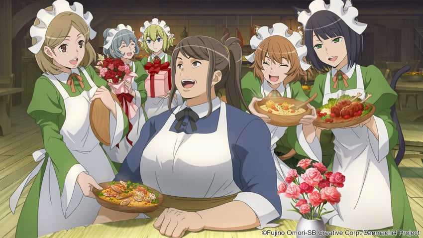 ryu lion, syr flover, anya fromel, lunoire faust, chloe rollo, and 1 more (dungeon ni deai wo motomeru no wa machigatteiru darou ka)