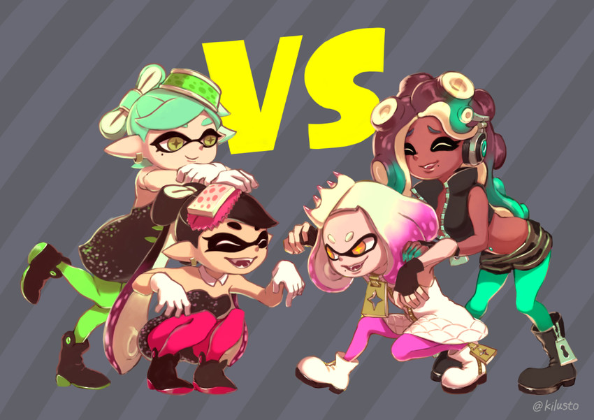 callie, marie, marina, and pearl (splatoon and 1 more) drawn by otsuzaka