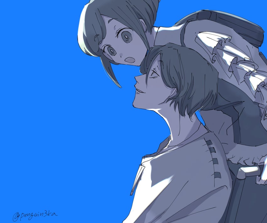 fukurai azami and meguriya ayumu (toshi densetsu kaitai center) drawn by shiki_(penguin3ka)