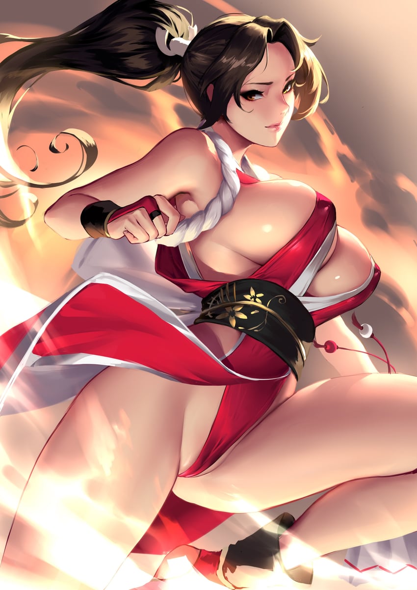shiranui mai (the king of fighters and 1 more) drawn by cian_yo