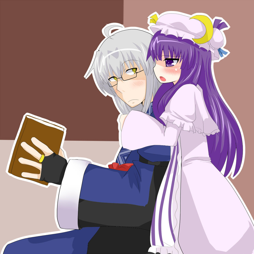 patchouli knowledge and morichika rinnosuke (touhou) drawn by shishamoji