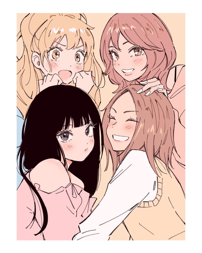 kuronuma sawako, kurumizawa ume, yano ayane, and yoshida chizuru (kimi ni todoke) drawn by polo_tokki