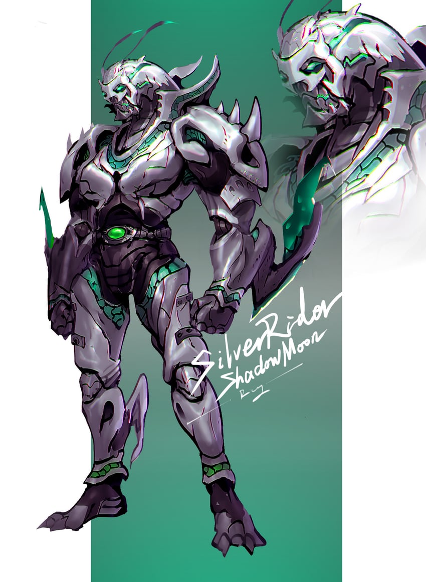shadow moon (kamen rider and 2 more) drawn by rcj