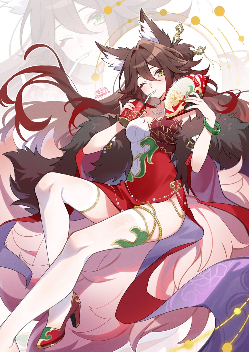 tingyun and fugue (honkai and 1 more) drawn by gou_lianlian_dogface