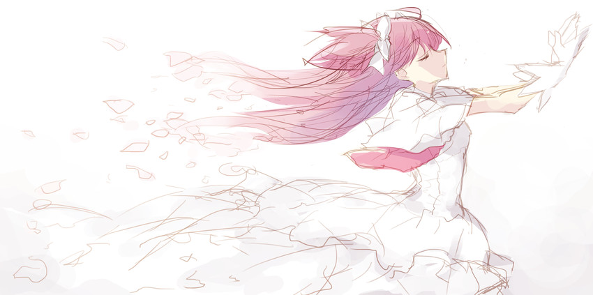 kaname madoka and ultimate madoka (mahou shoujo madoka magica) drawn by misteor