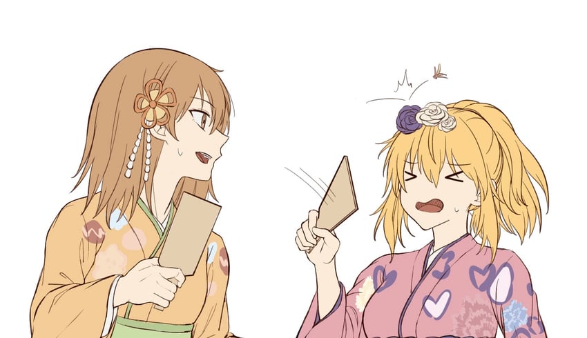 misaka mikoto and shokuhou misaki (toaru majutsu no index and 1 more) drawn by yakult1124