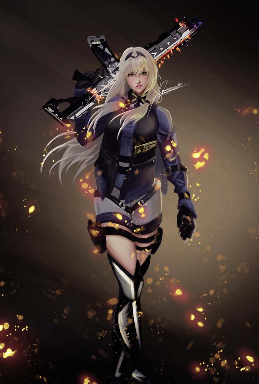 an-94 and scylla (girls' frontline and 2 more) drawn by chits101