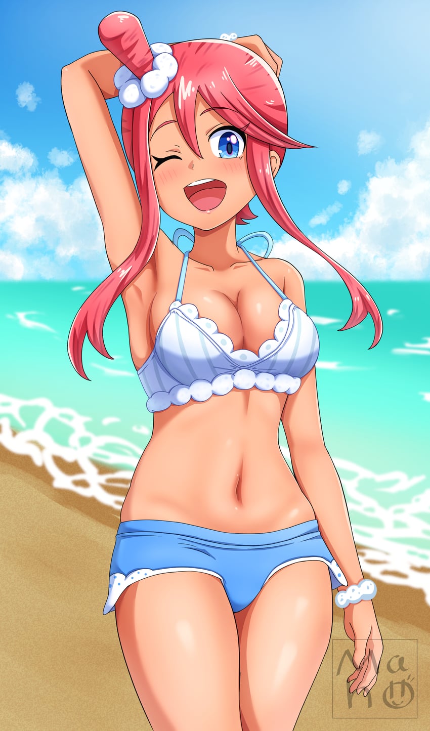 skyla (pokemon and 1 more) drawn by maho_(corotonton5150)