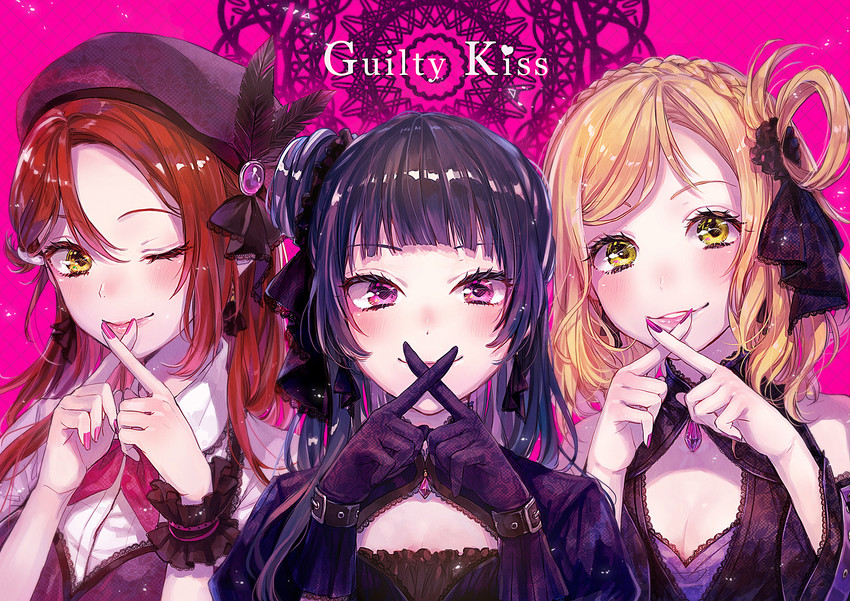 tsushima yoshiko, sakurauchi riko, and ohara mari (love live! and 1 more) drawn by sudach_koppe