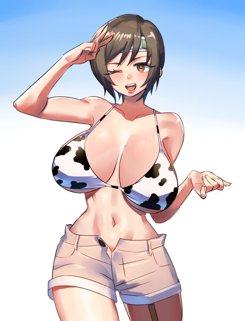 yuffie kisaragi (final fantasy and 1 more) drawn by quanero