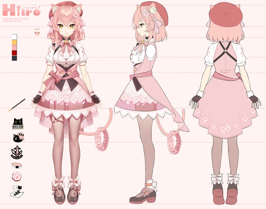 hiiro (indie virtual youtuber) drawn by lucidsky and waka_(wk4444)