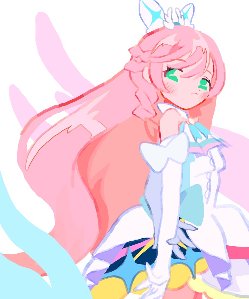 nijigaoka mashiro and cure prism (precure and 1 more) drawn by noniha