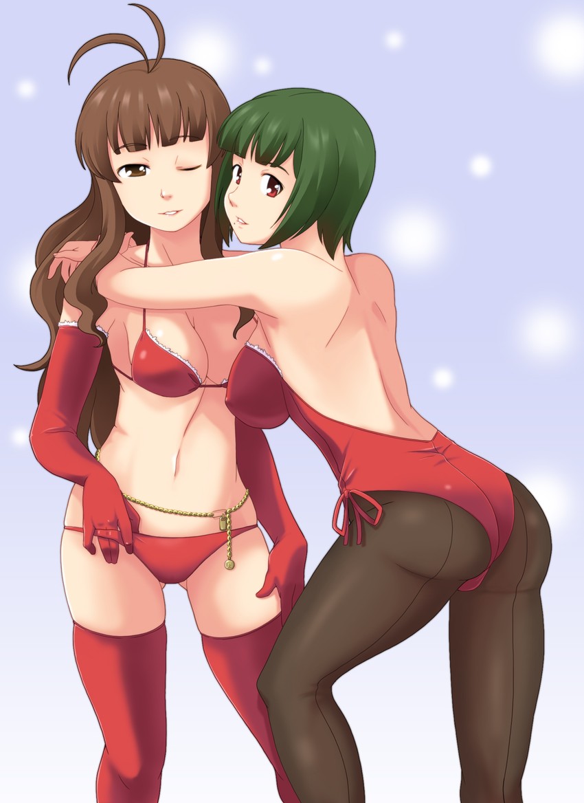 otonashi kotori and hidaka mai (idolmaster and 1 more) drawn by toshifumi