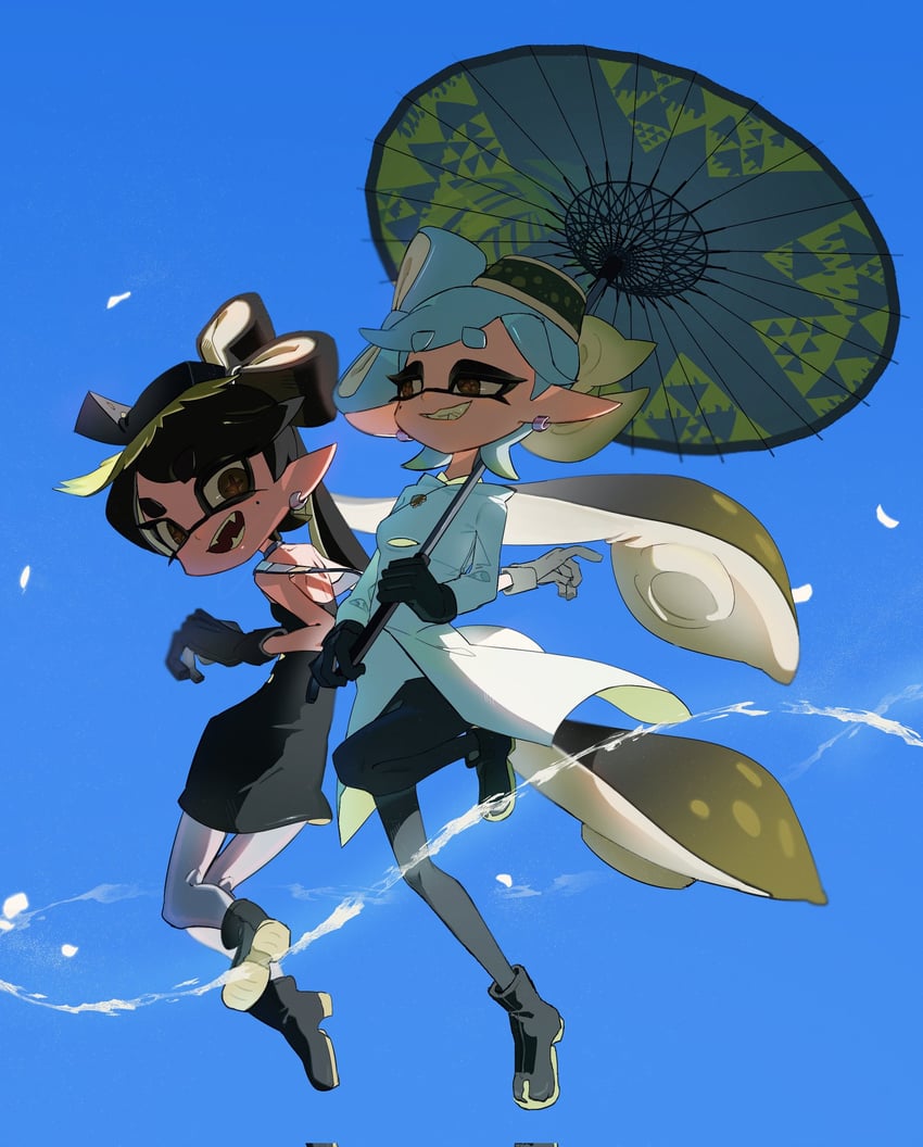 callie and marie (splatoon and 1 more) drawn by mangmengml
