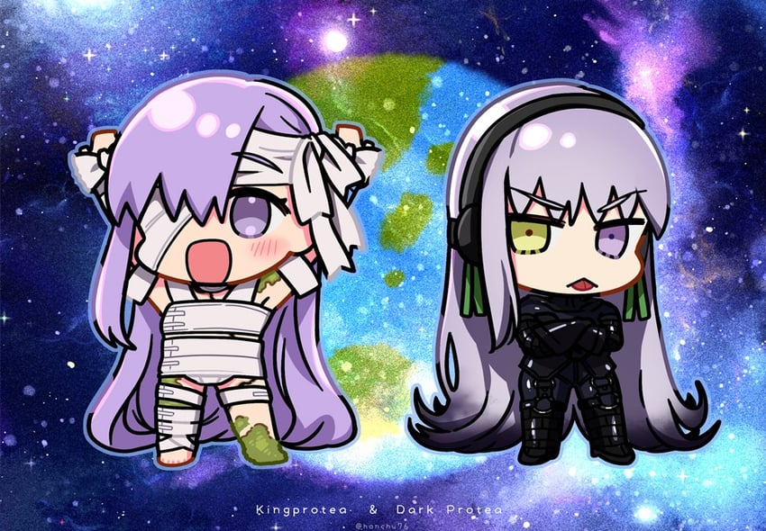 kingprotea and xochitonal (fate and 1 more) drawn by honchu