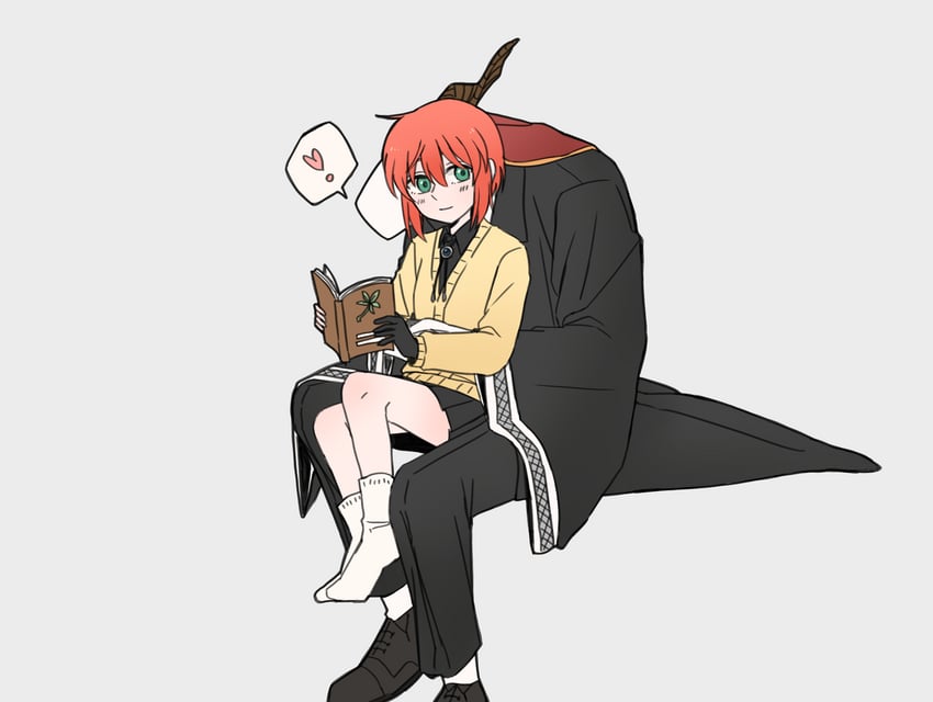 hatori chise and elias ainsworth (mahou tsukai no yome) drawn by delfuze