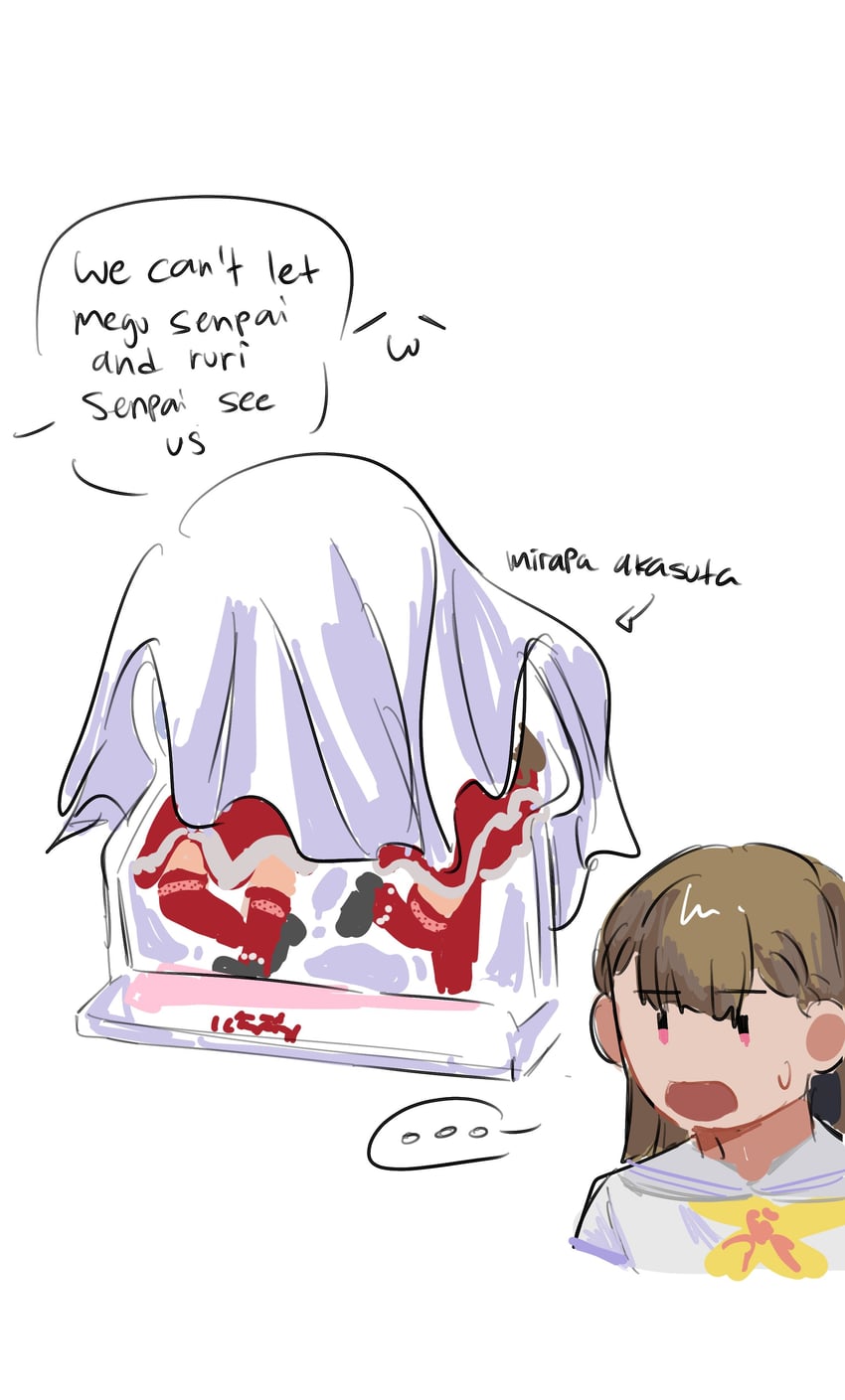 fujishima megumi, osawa rurino, and kachimachi kosuzu (love live! and 1 more) drawn by kepitingtiga