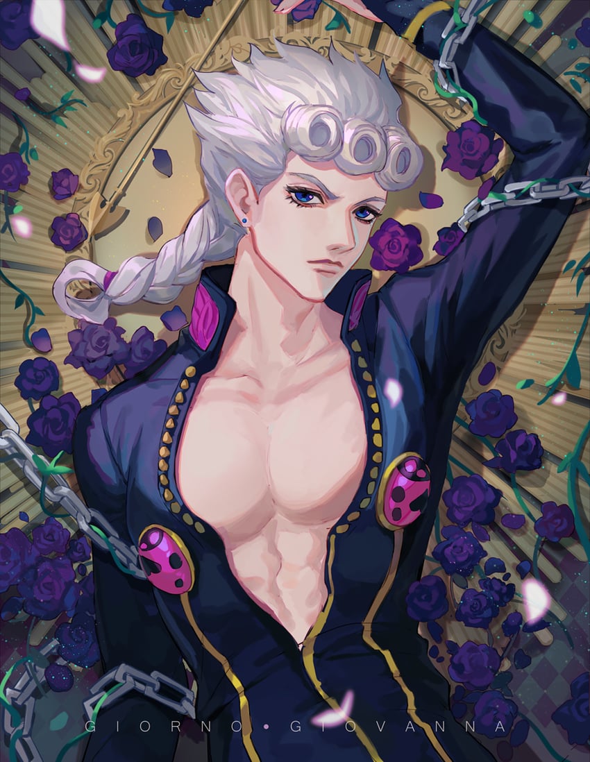 giorno giovanna (jojo no kimyou na bouken and 1 more) drawn by ecrsin