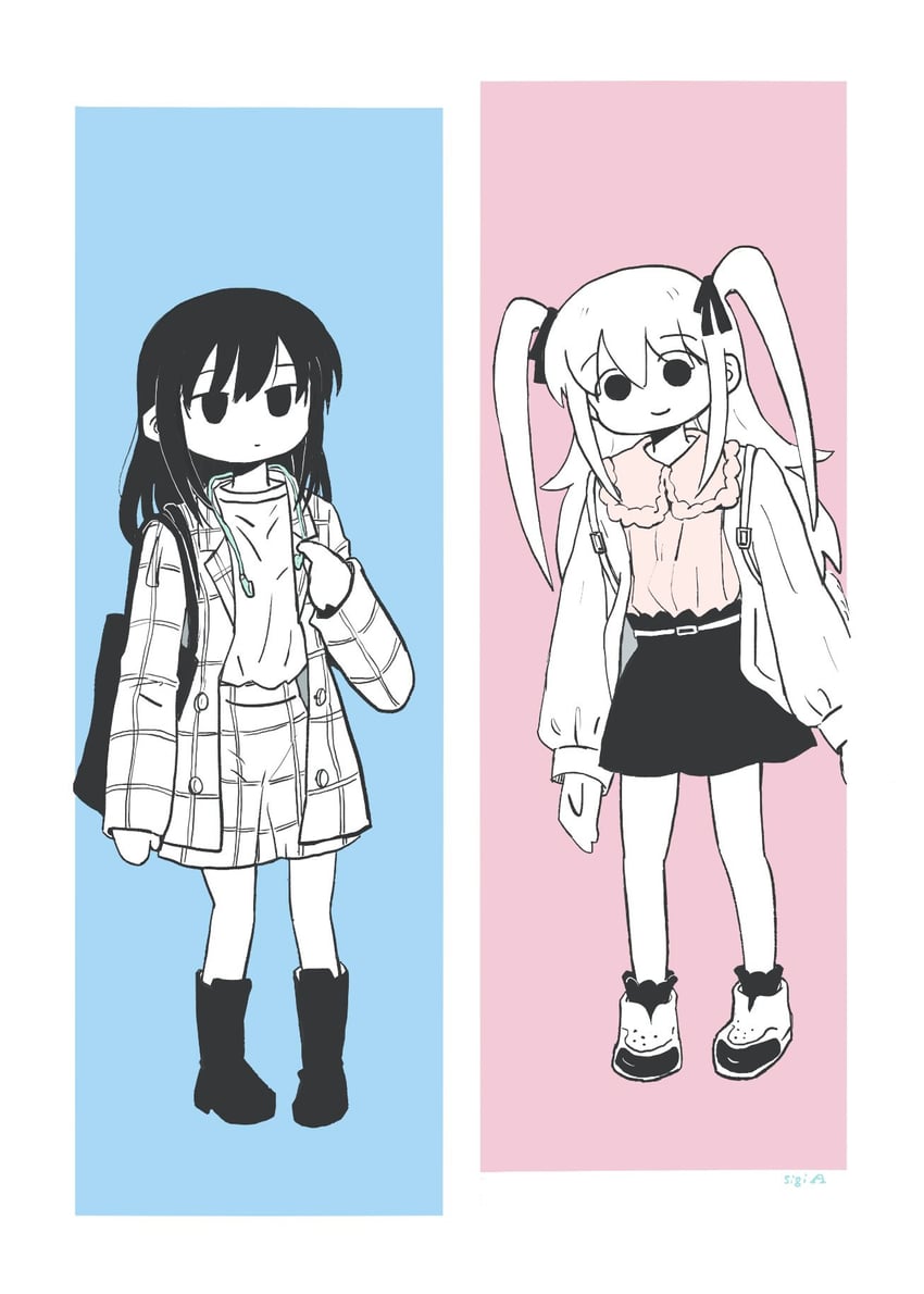 tamura yuri and nemoto hina (watashi ga motenai no wa dou kangaetemo omaera ga warui!) drawn by kitunenosousuke