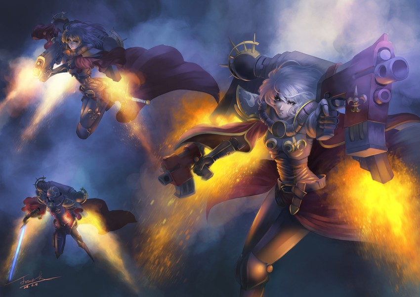 adepta sororitas (warhammer 40k) drawn by frank_(frankgu)