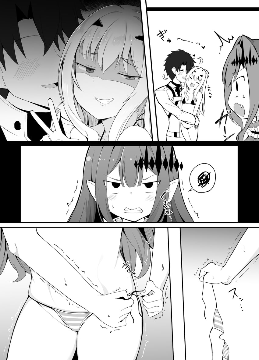 fujimaru ritsuka, baobhan sith, and melusine (fate and 1 more) drawn by korandamu