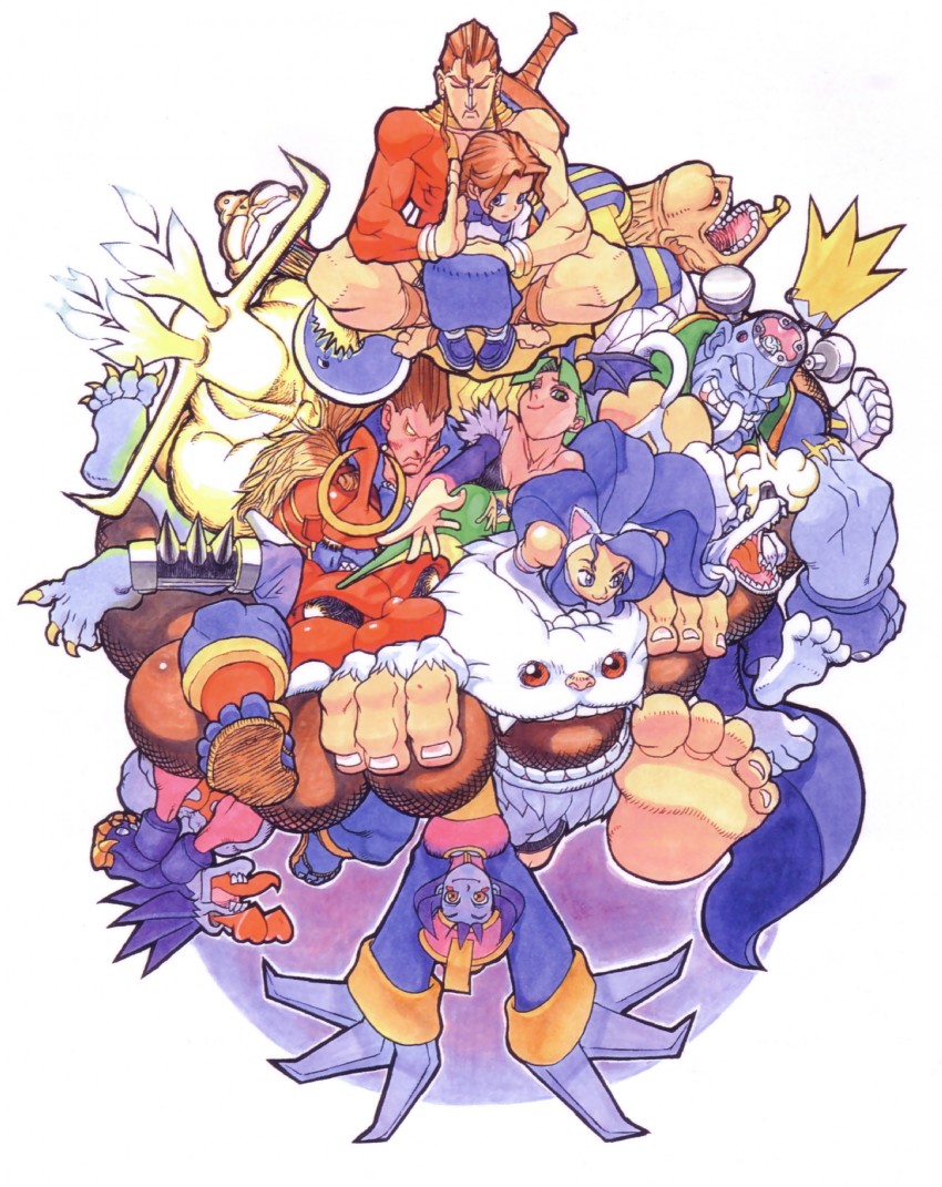morrigan aensland, felicia, hsien-ko, demitri maximoff, jon talbain, and 11 more (darkstalkers) drawn by bengus