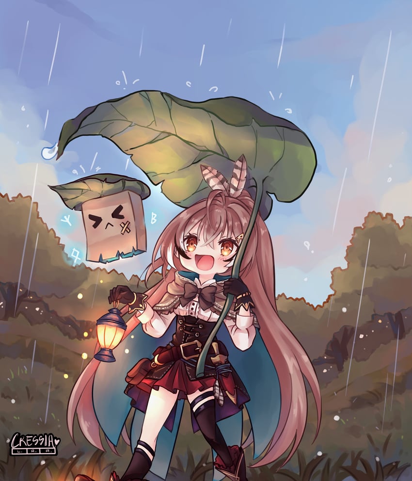 nanashi mumei and friend (hololive and 1 more) drawn by cressia-lrr