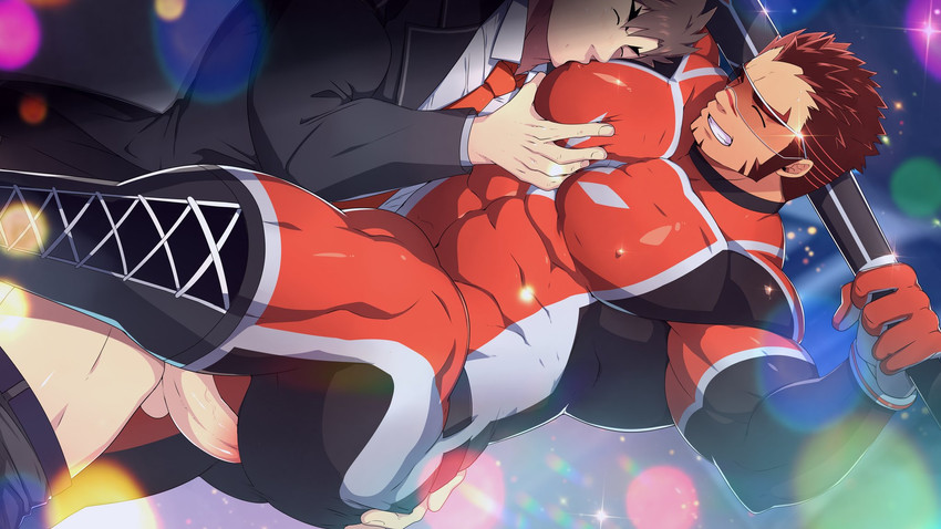 akashi and male protagonist (live a hero) drawn by mazjojo
