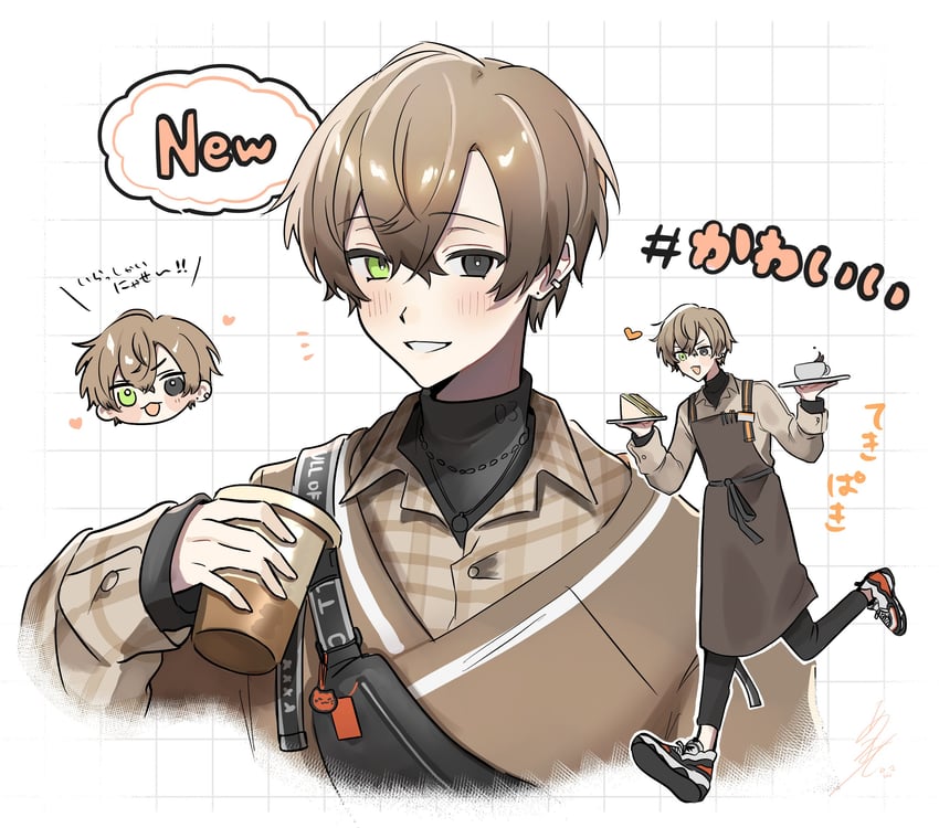 alban knox (nijisanji and 1 more) drawn by amase_0519