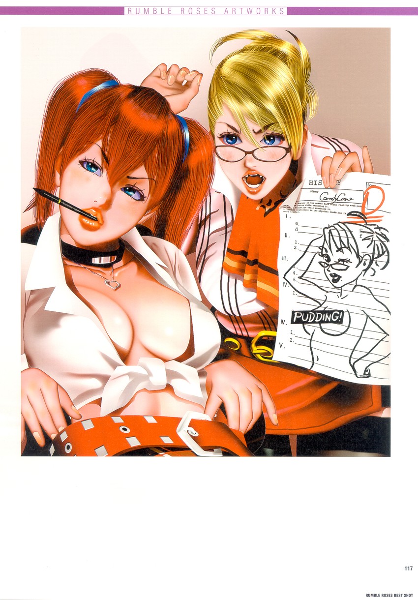 candy cane and miss spencer (rumble roses) drawn by kotobuki_shiro