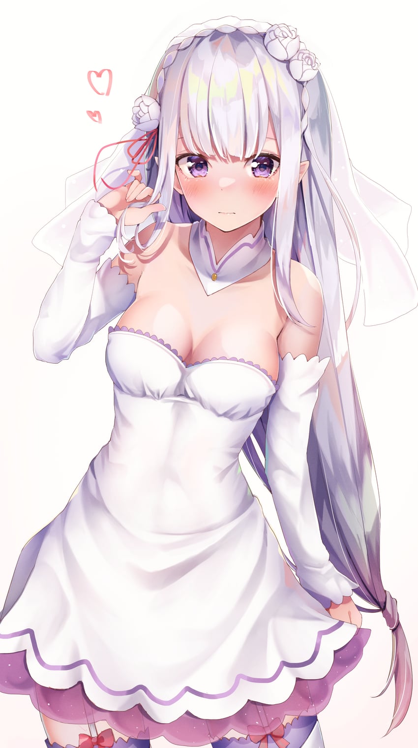 emilia (re:zero kara hajimeru isekai seikatsu) drawn by yuunamida_uyu