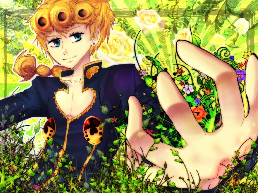 giorno giovanna (jojo no kimyou na bouken and 1 more) drawn by pohe