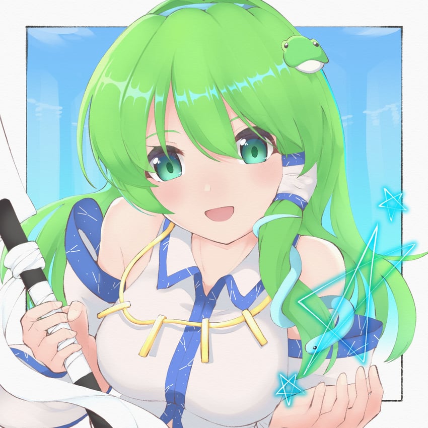 kochiya sanae (touhou and 1 more) drawn by nazawa_(nother)