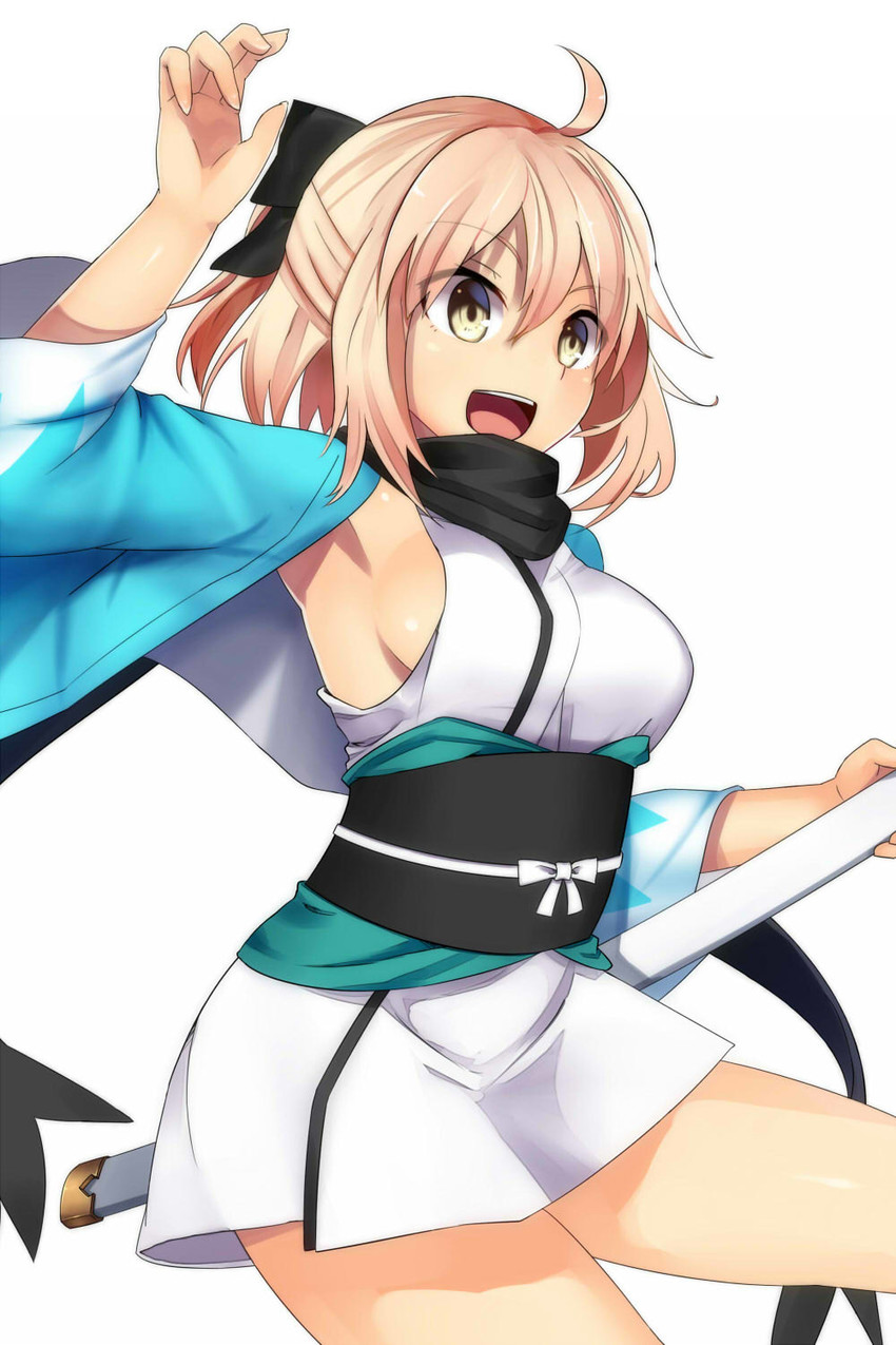 okita souji (fate and 1 more) drawn by ryuushaku