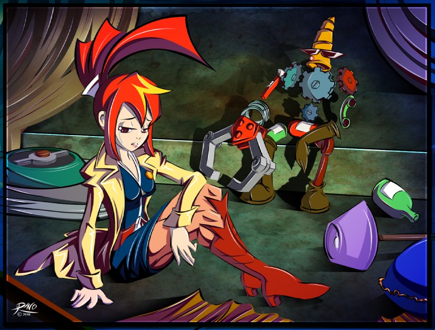 lynne and yomiel (ghost trick) drawn by arnaud_tegny