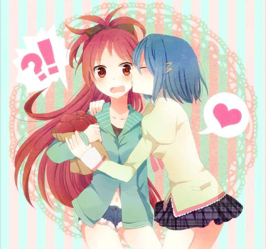 miki sayaka and sakura kyoko (mahou shoujo madoka magica) drawn by amnos18