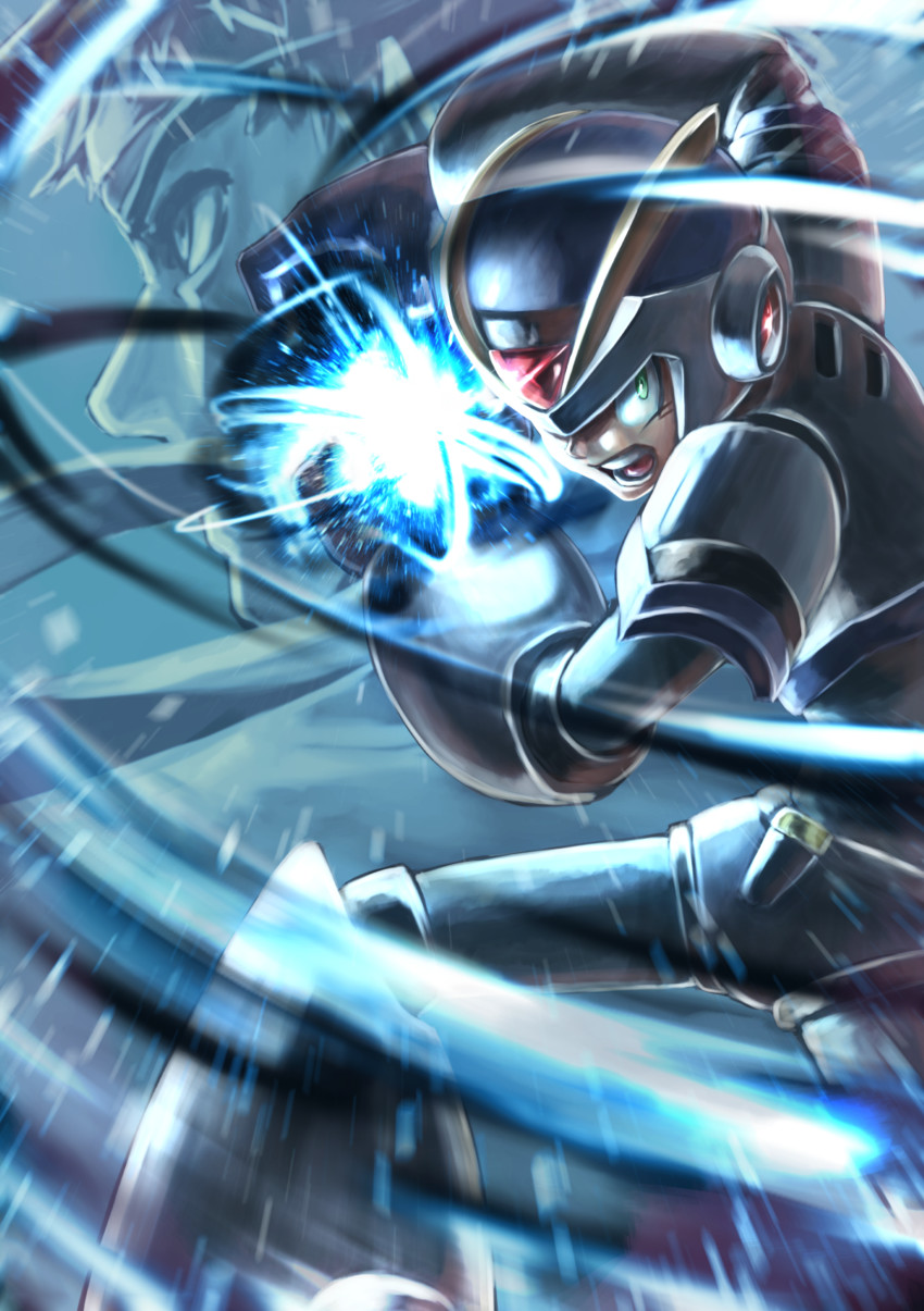 ryu, x, and first armor x (street fighter and 5 more) drawn by kuroi_susumu