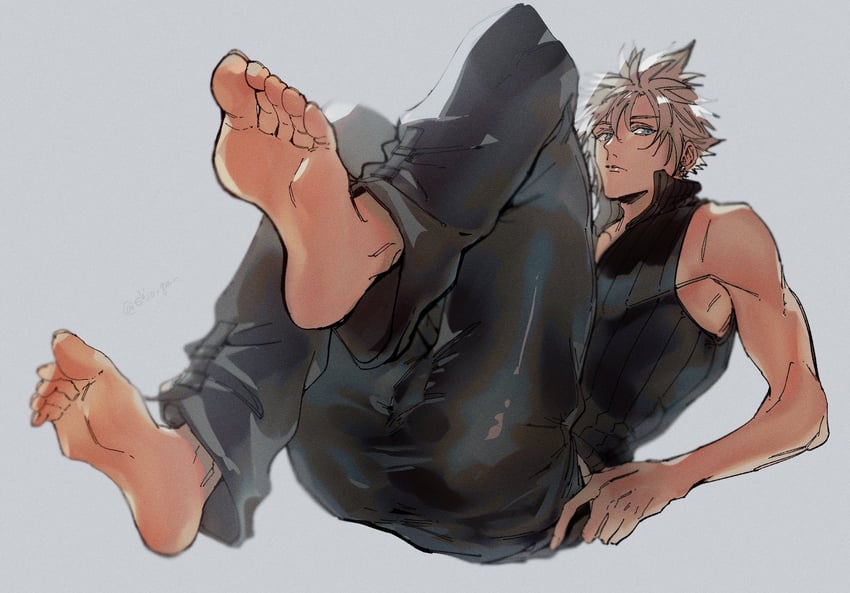 cloud strife (final fantasy and 2 more) drawn by shio_ga
