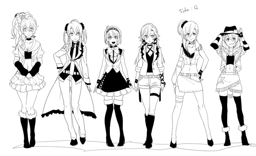 kurusu shou, shinomiya natsuki, ichinose tokiya, ittoki otoya, hijirikawa masato, and 1 more (uta no prince-sama) drawn by shuri_(84k)