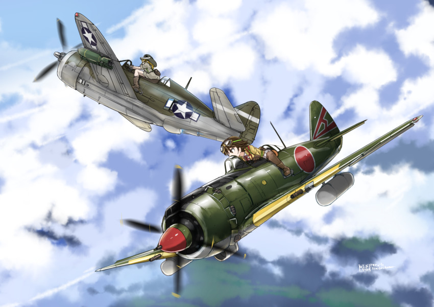 original and 1 more drawn by tokihama_jirou