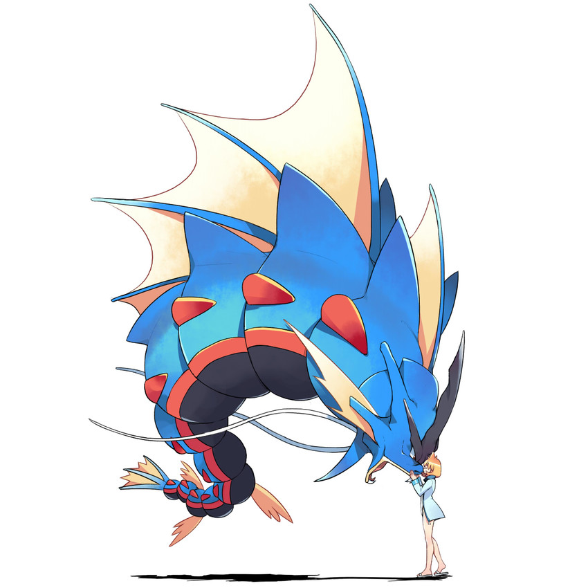 misty, gyarados, and mega gyarados (pokemon and 1 more) drawn by tm_(hanamakisan)