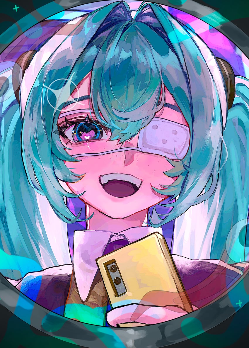 hatsune miku (vocaloid and 1 more) drawn by htbjca3l