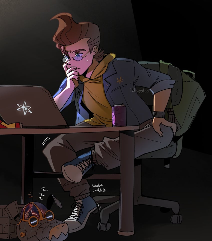 jimmy neutron and goddard (jimmy neutron) drawn by izzy_(izbubbles)