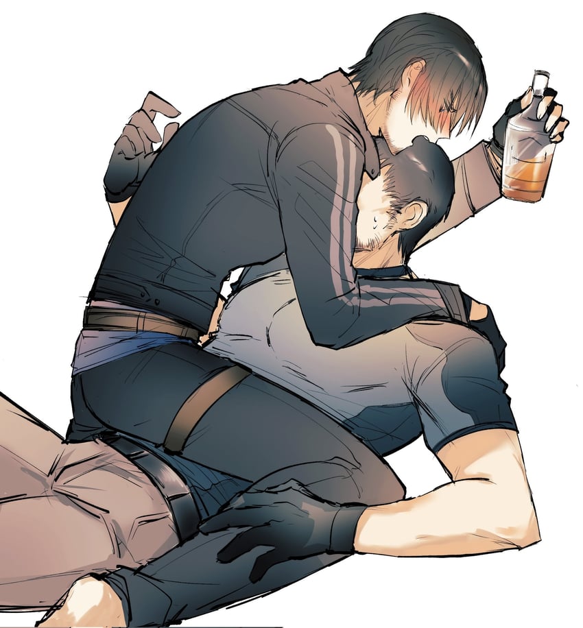 leon s. kennedy and chris redfield (resident evil and 1 more) drawn by 05_(link83601636)