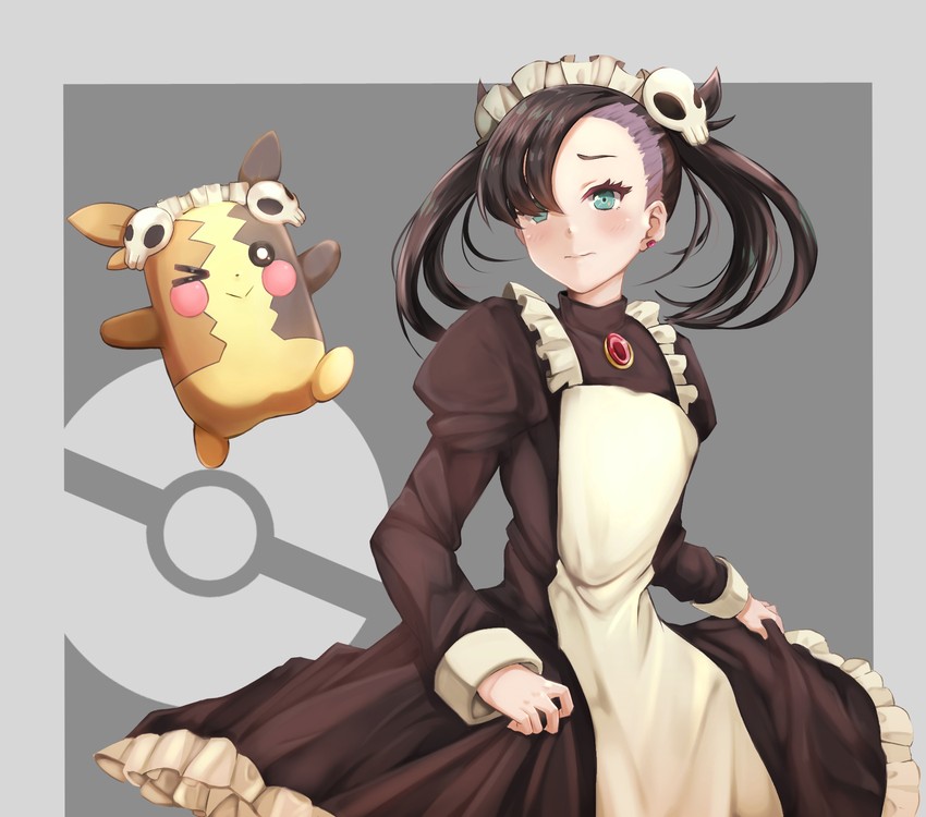 marnie and morpeko (pokemon and 1 more) drawn by torottye