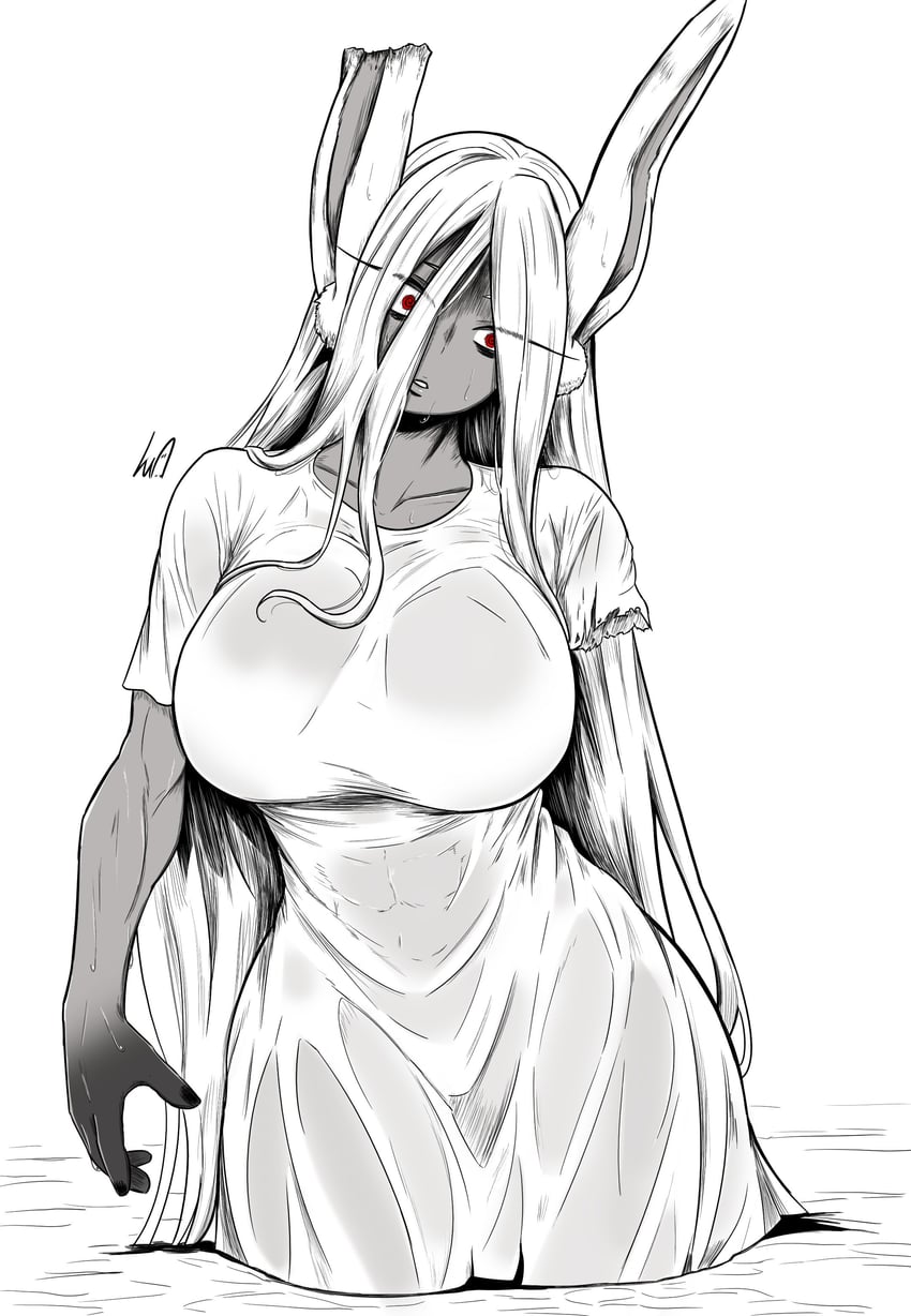 mirko and yamamura sadako (boku no hero academia and 1 more) drawn by lughost