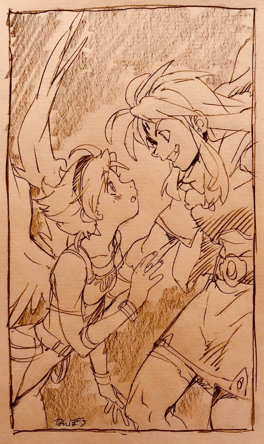 nina and ryu (breath of fire and 1 more) drawn by nanpou_(nanpou0021)