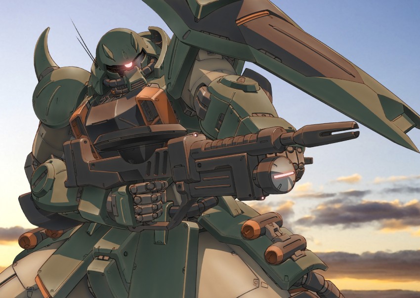 zaku warrior (gundam and 2 more) drawn by koma_(snip)