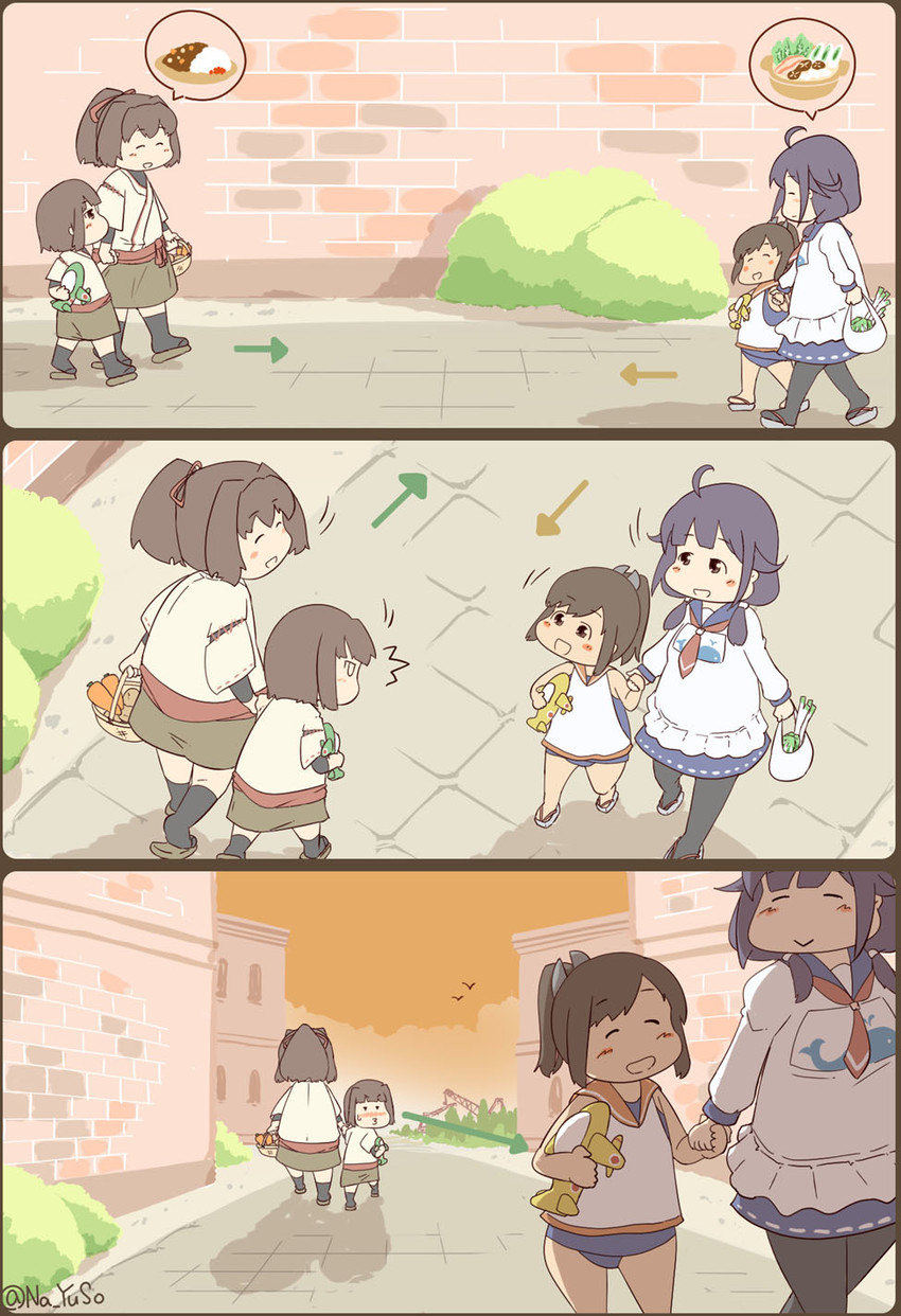 i-401, hyuuga, taigei, and ise (kantai collection) drawn by na_yuso